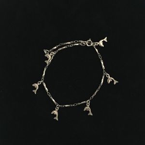 Silver Dolphin Anklet
